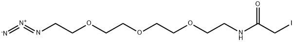 Iodoacetamide-PEG3-azide, 1594986-04-5, 结构式