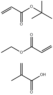 2-Propenoic acid, 2-methyl-, polymer with 1,1-dimethylethyl 2-propenoate and ethyl 2-propenoate Structure
