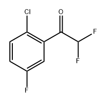 1-(2-Chloro-5-fluoro-phenyl)-2,2-difluoro-ethanone 化学構造式