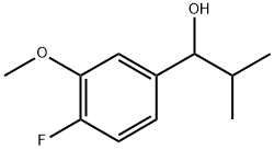 1-(4-fluoro-3-methoxyphenyl)-2-methylpropan-1-ol Struktur