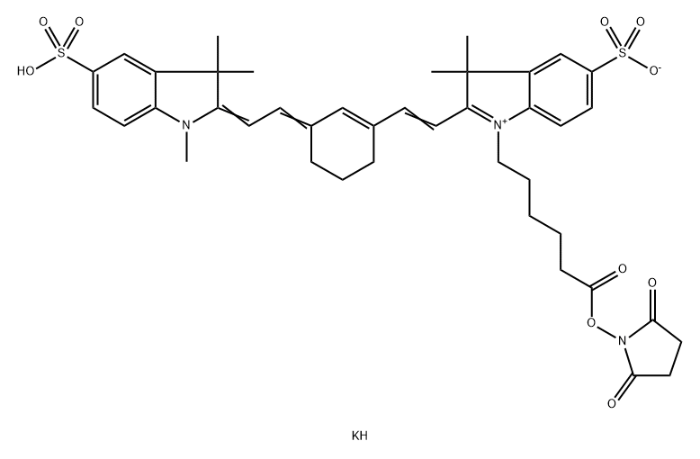 SULFO CYCLOHEXANE CYANINE7 NHS ESTER 结构式