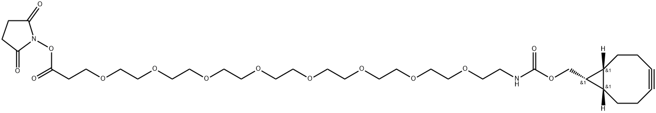 endo-BCN-PEG8-NHS ester,1608140-48-2,结构式