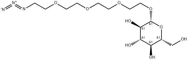 叠氮-四聚乙二醇-Β-D-葡萄糖, 1609083-15-9, 结构式