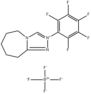 2-(Perfluorophenyl)-6,7,8,9-tetrahydro-5H-[1,2,4]triazolo[4,3-a]azepin-2-ium tetrafluoroborate,1609525-91-8,结构式