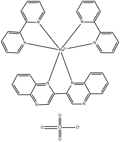 二(2,2'-联吡啶)(2,2'-联吡嗪[5,10]并苯基)钌二(高氯酸)盐,1610356-29-0,结构式