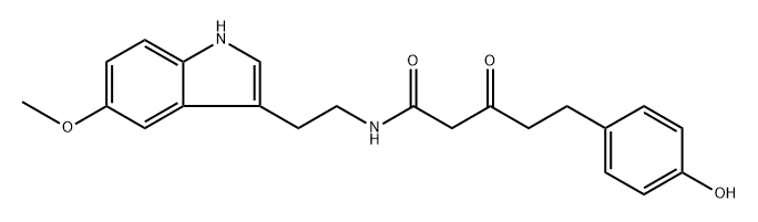 Benzenepentanamide, 4-hydroxy-N-[2-(5-methoxy-1H-indol-3-yl)ethyl]-β-oxo- Structure