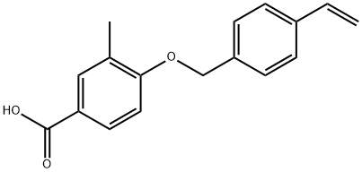 4-[(4-乙烯基苯基)甲氧基]-3-甲基苯甲酸, 1610690-76-0, 结构式