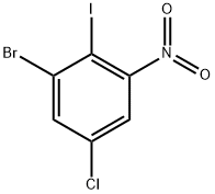 Benzene, 1-bromo-5-chloro-2-iodo-3-nitro- Structure