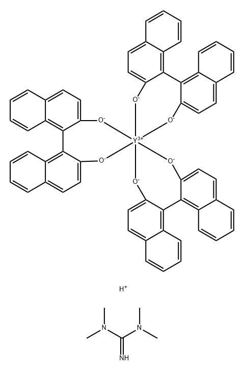TRIS[N,N,N,N-TETRAMETHYLGUANIDINIUM][TRIS(1S)-(1,1-BINAPHALENE)-2,2-DIOLATO]YTTRATEY-HTMG-B, 1611526-73-8, 结构式