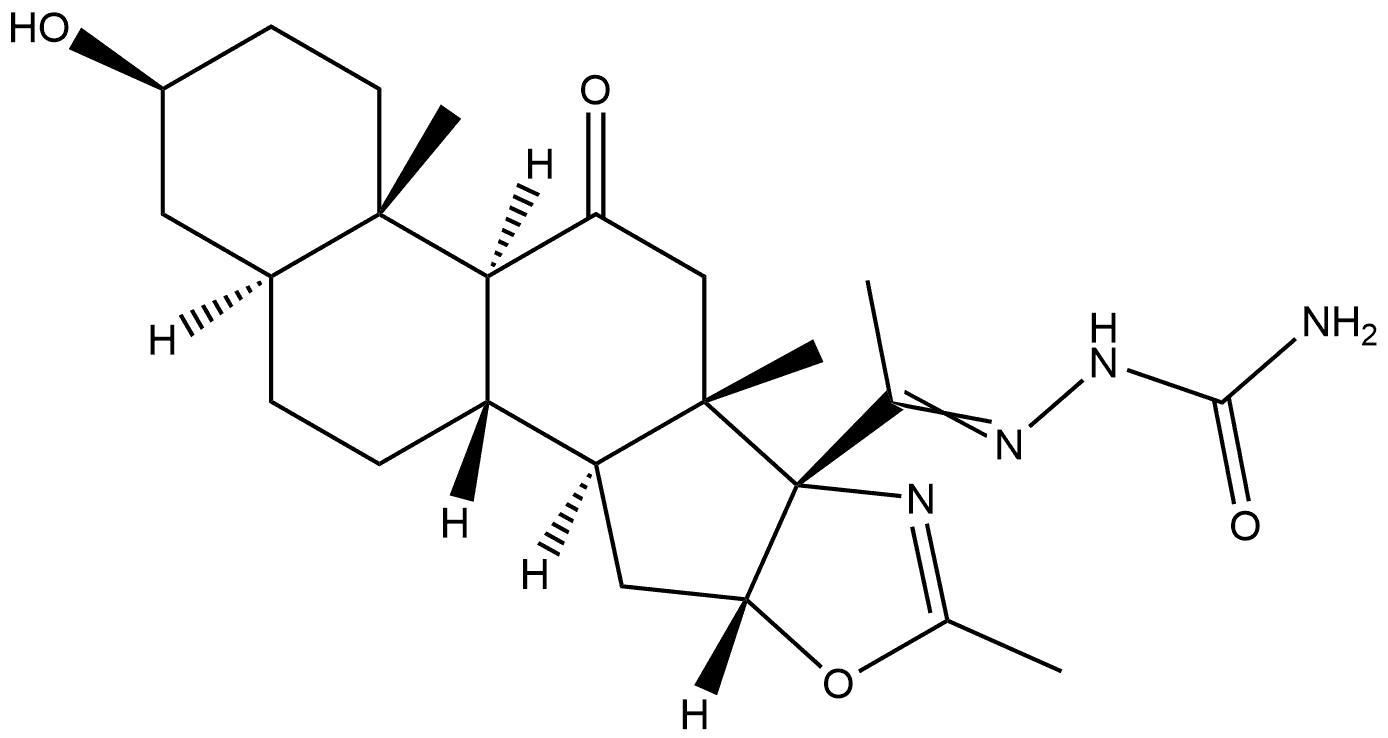 5'βH-5α-Pregnano[17,16-d]oxazole-11,20-dione, 3β-hydroxy-2'-methyl-, 20-semicarbazone (8CI)