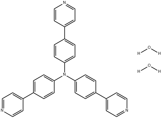 Benzenamine, 4-(4-pyridinyl)-N,N-bis[4-(4-pyridinyl)phenyl]-, hydrate (1:2) Structure