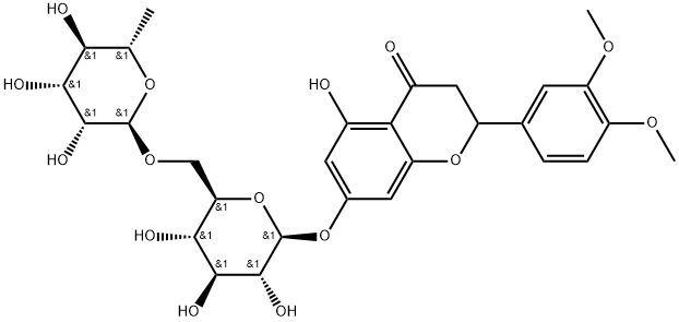 4H-1-Benzopyran-4-one, 7-[[6-O-(6-deoxy-α-L-mannopyranosyl)-β-D-glucopyranosyl]oxy]-2-(3,4-dimethoxyphenyl)-2,3-dihydro-5-hydroxy-|