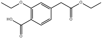 Benzeneacetic acid, 4-carboxy-3-ethoxy-, 1-ethyl ester Structure