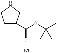 tert-Butyl pyrrolidine-3-carboxylate hydrochloride Structure