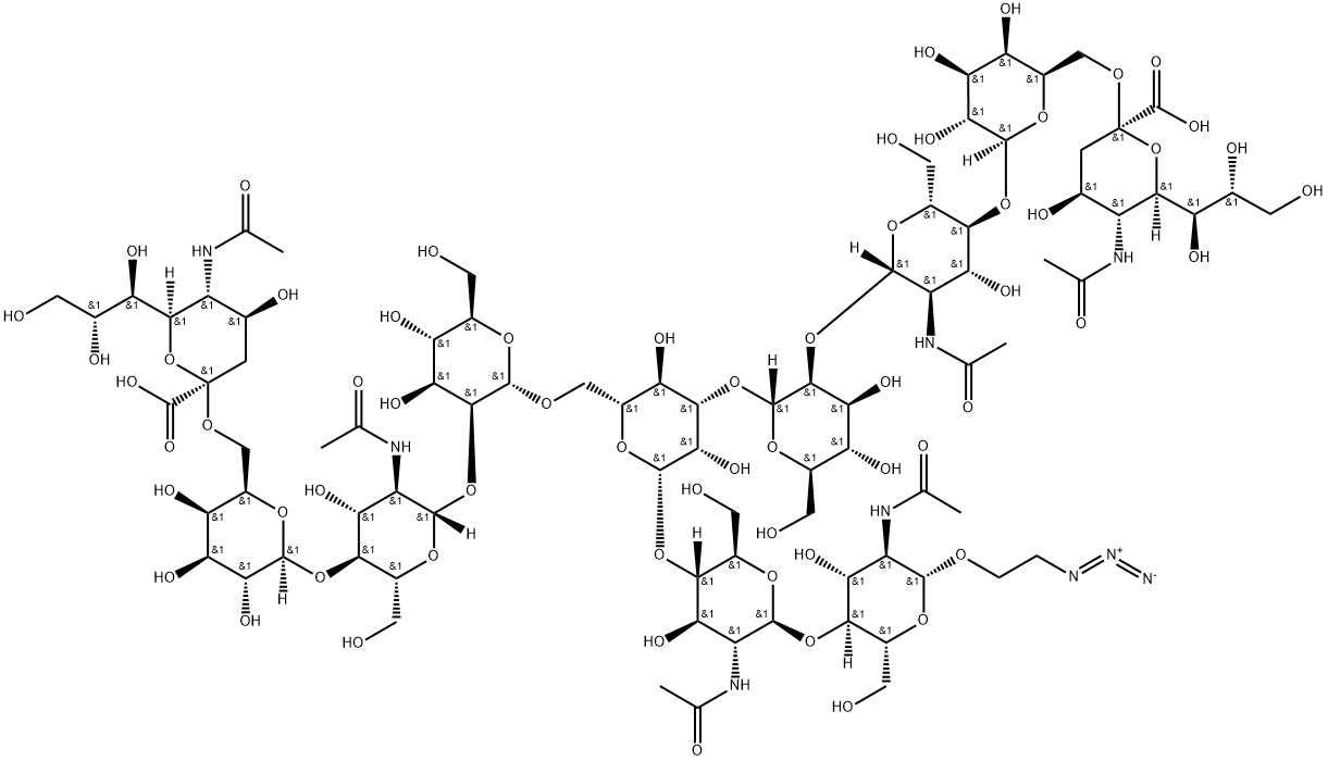 Disialylnonasaccharide-β-ethylazide Struktur