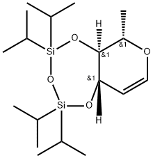 3,4-O-(1,1,3,3-Tetraisopropyl-1,3-disiloxanediyl)-L-rhamnal 结构式