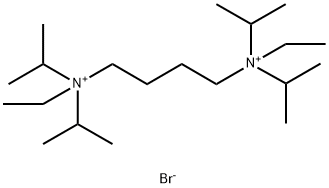 1,4-Butanediaminium, N1,N4-diethyl-N1,N1,N4,N4-tetrakis(1-methylethyl)-, bromide (1:2) Struktur