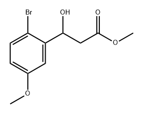 Methyl 3-(2-bromo-5-methoxyphenyl)-3-hydroxypropanoate 结构式
