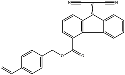 9-(二氰亚甲基)-9H-芴-4-羧酸(4-乙烯基苯基)甲酯 结构式