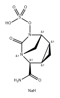 Sulfuric acid, mono[(1R,2S,4R,5S,6R)-5-
(aminocarbonyl)-7-oxo-6,8-diazatricyclo
[4.2.1.0 ]non-8-yl] ester, sodium salt (1:1) Structure