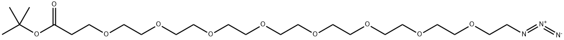 叠氮-八聚乙二醇-丙酸叔丁酯, 1623791-99-0, 结构式