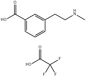 2,2,2-trifluoroacetic acid compound with 3-(2-(methylamino)ethyl)benzoic acid Struktur