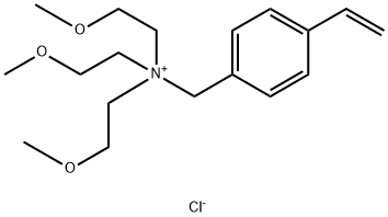 4-ethenyl-N,N,N-tris(2-methoxyethyl) benzenemethanaminium chloride (1:1) Structure