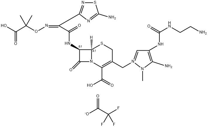 Ceftolozane trifluoroacetate salt Structure