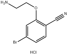 2-(2-氨基乙氧基)-4-溴苯甲腈盐酸盐, 1628256-52-9, 结构式