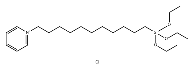 1-(11-(三乙氧基甲硅烷基)十一烷基)吡啶-1-氯化正离子 结构式