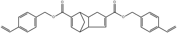 3a,4,7,7a-tetrahydro--4,7-methano-1H-indene-2,6-dicarboxylic acid 2,6-bis[(4-ethenylphenyl)methyl]ester Structure