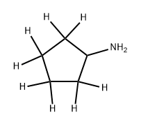 CYCLOPENTYLAMINE-D8, 1628753-55-8, 结构式