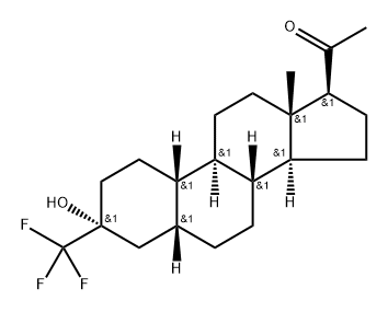 19-Norpregnan-20-one, 3-hydroxy-3-(trifluoromethyl)-, (3α,5β)- Struktur