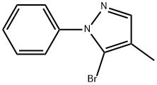 5-Bromo-4-methyl-1-phenyl-1H-pyrazole 结构式