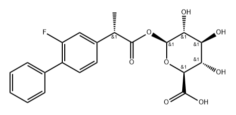 (S)-Flurbiprofen-acyl-beta-D-glucuronide min. 98% Struktur