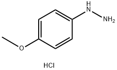 Hydrazine, (4-methoxyphenyl)-, hydrochloride (1:2) Struktur