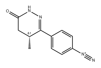 (R)-4-(4-methyl-6-oxo-1,4,5,6-tetrahydropyridazin-3-yl)benzenediazonium   tetrafluoroborate Structure
