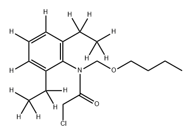 BUTACHLOR-(2,6-DIETHYLPHENYL-D13), 1632119-31-3, 结构式