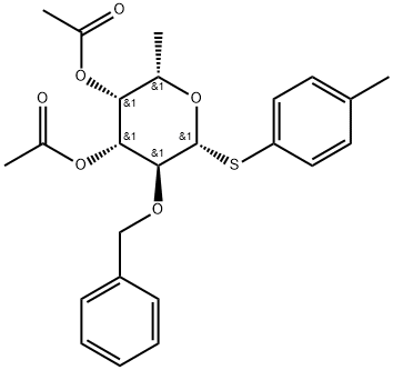 4-Methylphenyl 6-deoxy-2-O-(phenylmethyl)-1-thio-beta-L-galactopyranoside 3,4-diacetate|4-甲基苯基 6-脱氧-2-O-(苯基甲基)-1-硫代-BETA-L-吡喃半乳糖苷 3,4-二乙酸酯
