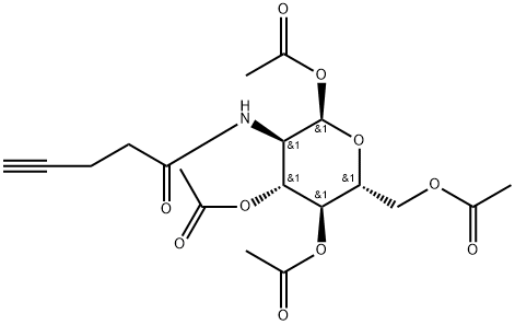 2-deoxy-2-[(1-oxo-4-pentyn-1-yl)amino]-1,3,4,6-Tetraacetate-D-Glucopyranose Struktur