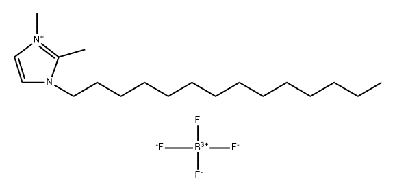 1-十四烷基-2,3-二甲基咪唑四氟硼酸盐, 1636918-90-5, 结构式