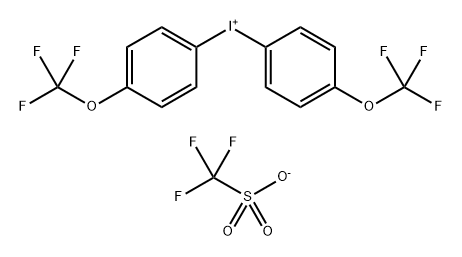 二(4-三氟甲氧基苯基)三氟甲磺酸碘98.00% 结构式