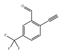 2-乙炔基-5-(三氟甲基)苯甲醛, 1638606-24-2, 结构式