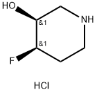 (3R,4S)-REL-4-FLUORO-3-PIPERIDINOL HCL, 1638765-12-4, 结构式