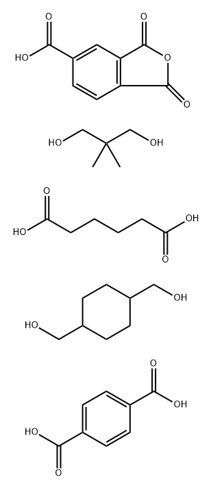 1,4-Benzenedicarboxylic acid, polymer with 1,4-cyclohexanedimethanol, 1,3-dihydro-1,3-dioxo-5-isobenzofurancarboxylic acid, 2,2-dimethyl-1,3-propanediol and hexanedioic acid Structure