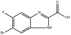 6-bromo-5-fluoro-1H-1,3-benzodiazole-2-carboxylic acid 化学構造式