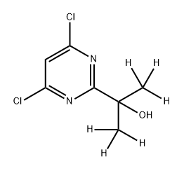 4,6-Dichloro-2-[2-hydroxy-1-(methylethyl-d6)]-pyrimidine 结构式