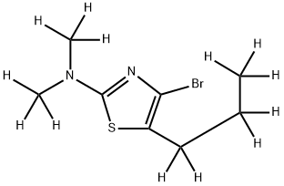 4-Bromo-[2-dimethylamino-5-(n-propyl)-d13]-thiazole Structure