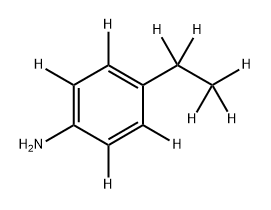 1-AMINO-4-(ETHYLBENZENE-D9) 结构式