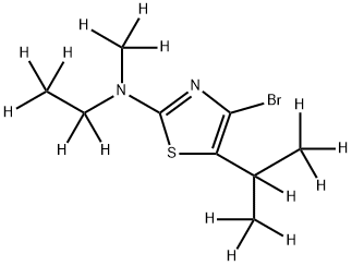 4-Bromo-[2-methylethylamino-5-(iso-propyl)-d15]-thiazole 结构式